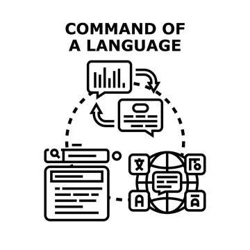 Command of a language concept vector illustration Stock Illustration