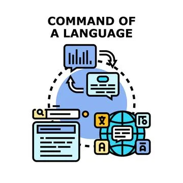 Command of a language concept vector illustration Stock Illustration