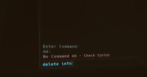 Command line interface with an error message Stock Footage 321765577