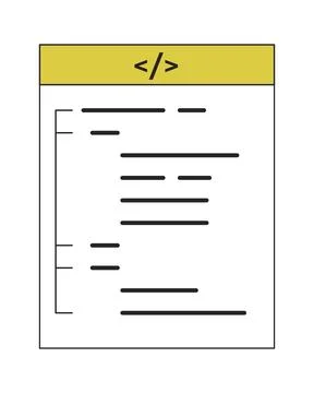 Command-line interface linear flat duo color vector icon Stock Illustration