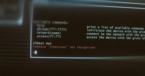 Command line interface with a retro aesthetic 스톡 동영상 321765399
