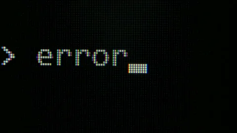 Command line with word Error typed on computer screen closeup . Macro detail Stock Footage 139860954