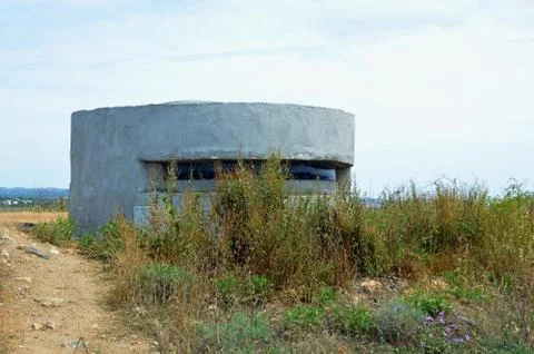Command post for battery No. 723 in Museum Complex "35th Coastal Battery" Stock Photos