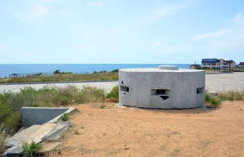 Command post for battery No. 723 in Museum Complex "35th Coastal Battery" Stock Photos