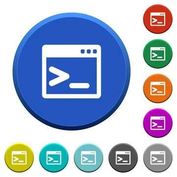 Command prompt beveled buttons Stock Illustration