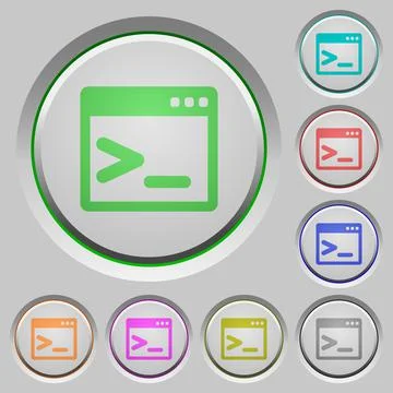 Command prompt push buttons Stock Illustration
