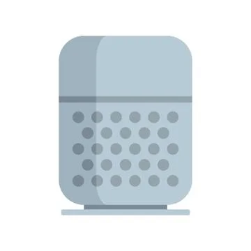 Command smart speaker icon, flat style Illustrazione stock