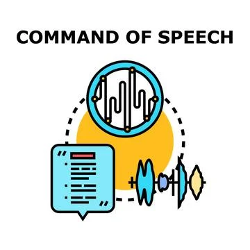 Command of speech skill development analyzing language Stock Illustration