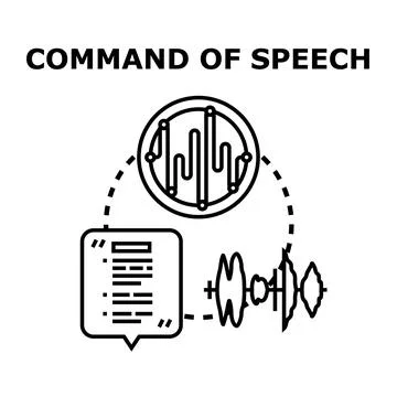 Command of speech skill development analyzing language Stock Illustration