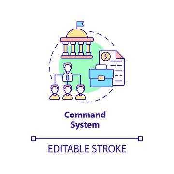 Command system concept icon Illustrazione stock