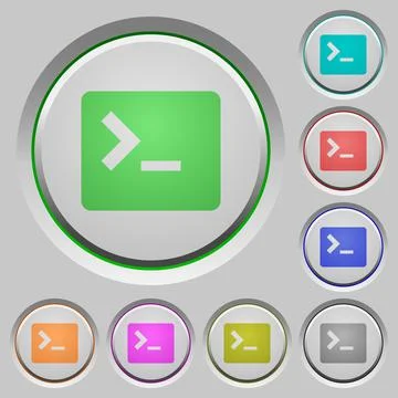 Command terminal push buttons Stock Illustration
