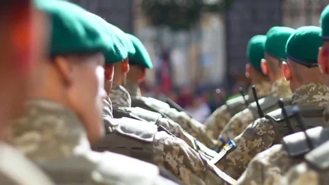 Commander checks the troops Stock Footage 79339629