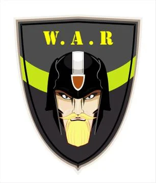 Commander. commando. shield. war Stock Illustration