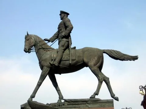 The commander monument Stock Photos