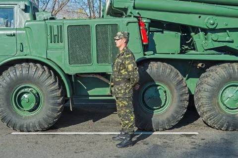 Commander rocket artillery Stock Photos
