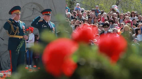 Commander salutes Vídeo Stock 23306218