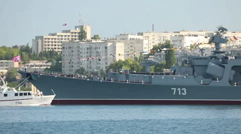 Commander takes Marine Parade Stock Footage 40485573