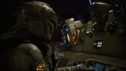 Commanding the Stars: Space Soldiers on the Bridge Stock Footage 150720266