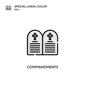 Commandments Special lineal color icon. Illustration symbol design template f Illustration