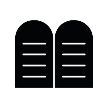 Commandments tablets icon Stock Illustration