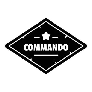 Commando troop logo, simple style Illustrazione stock