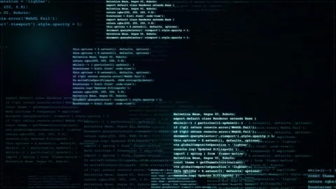 Commands digital data moving through a high-speed network for cloud computing Stockbeeldmateriaal 346706618