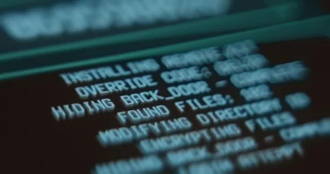 Commands related to the process of encrypting files Stock Footage 322617193