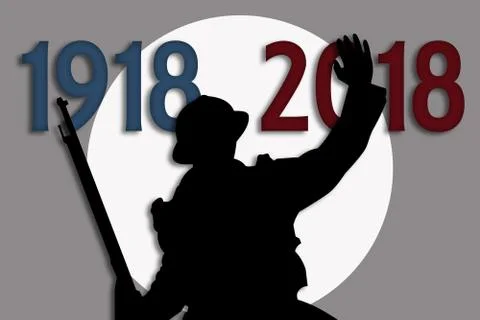 Commemoration of the centenary of the great war Stock Illustration