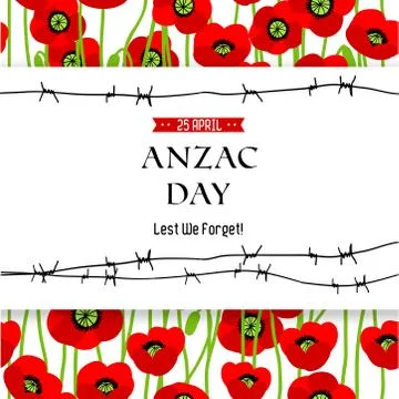 Commemorative Anzac background Stock Illustration