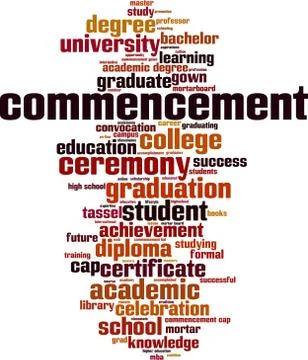 Commencement word cloud Stock Illustration