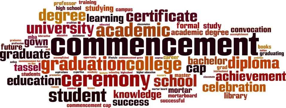 Commencement word cloud Stock Illustration