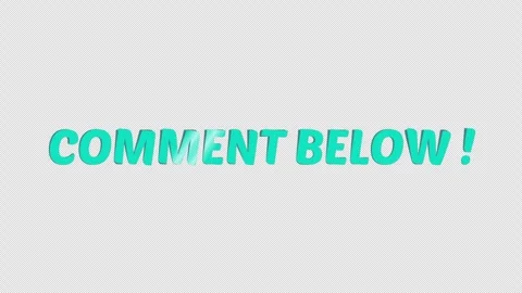 'COMMENT BELOW!' animated waving text overlay. ProRes 4444 alpha. 스톡 동영상 316784751