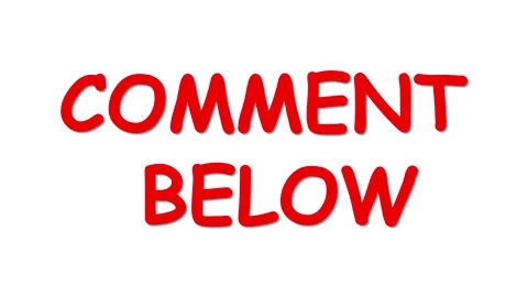 Comment Below Elegant Text Animation with Subtle Drop Shadow Stock Footage 331784785