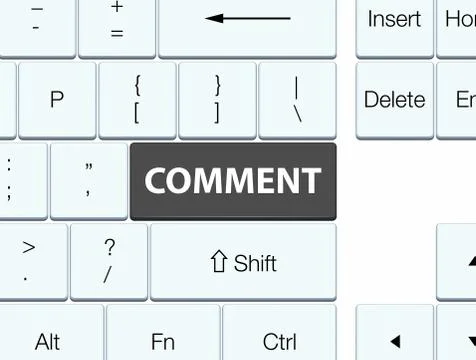 Comment black keyboard button Stock Illustration