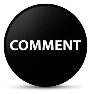 Comment black round button Stock Illustration