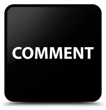 Comment black square button Stock Illustration