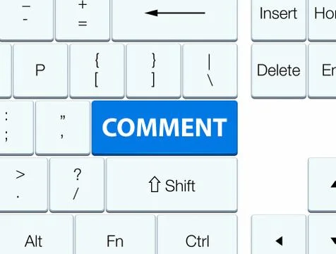 Comment blue keyboard button Stock Illustration