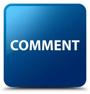 Comment blue square button Stock Illustration