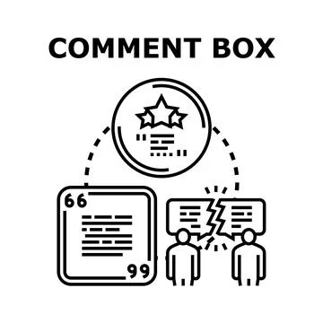 Comment box concept feedback rating illustration Stock Illustration