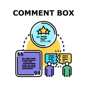 Comment box concept feedback rating illustration Stock Illustration