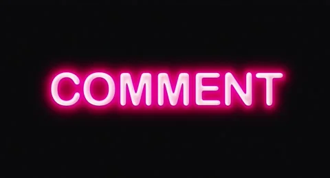 Comment bright red neon word for social networks internet community Stock Footage 164233845