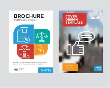 Comment brochure flyer design template Stock Illustration