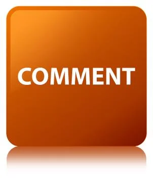 Comment brown square button Stock Illustration
