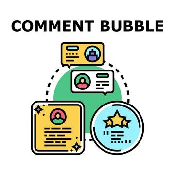 Comment bubble feedback customer review social media concept Stock Illustration