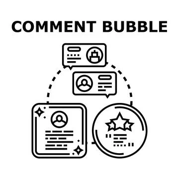 Comment bubble feedback customer review social media concept Stock Illustration