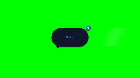 Comment bubble pop bottom Green Screen Lower Third Stock Footage 345221946