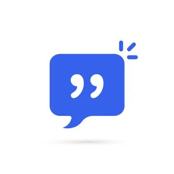 Comment bubble like simple quote icon Stock Illustration