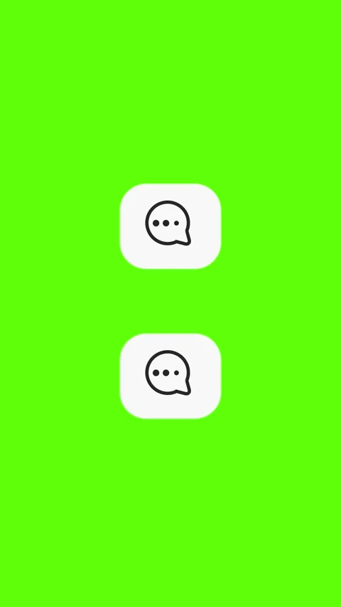 Comment Button Animation for Vertical Videos – Green Screen 4K Stock Footage 323931286