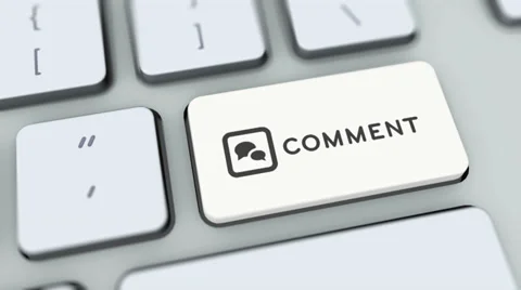 Comment button on computer keyboard. Key is pressed, click for HD Stock Footage 35647394