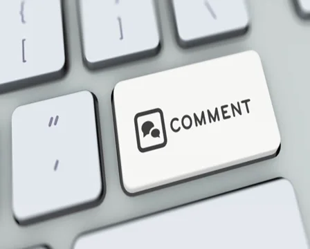 Comment button on computer keyboard. Key is pressed, click for HD Stock Footage 35648001